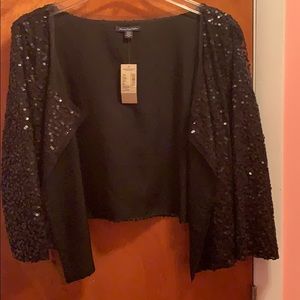 Cropped sequin jacket